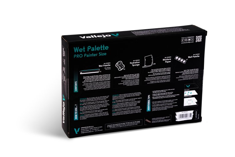 Vallejo B90001 Wet Palette Pro Painter with 2 Hydration Sponges and 30 Retaining Papers - A5 Size - Valb90001 11 - VALB90001