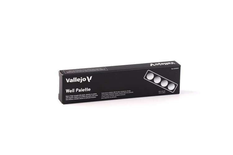 Vallejo B90004 Well Palette with Magnetic Attachment - 1 piece with 4 Mixing Wells - Valb90004 xs 1 - VALB90004-XS