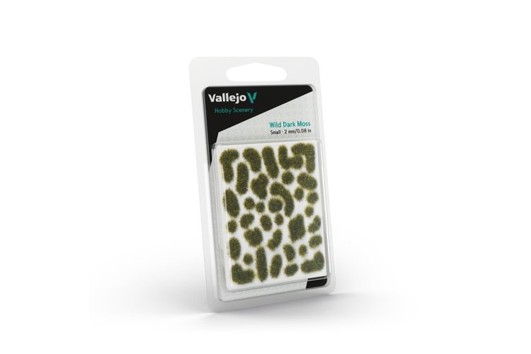 Vallejo SC402 Hobby Scenery - Wild Grass Tufts 2mm - Dark Moss - 35 Pieces - Diorama - Valsc402 xs 1 - VALSC402-XS