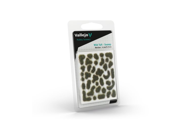 Vallejo SC405 Hobby Scenery - Wild Grass Tufts 4mm - Swamp Green - 35 Pieces - Diorama - Valsc405 xs 1 - VALSC405-XS