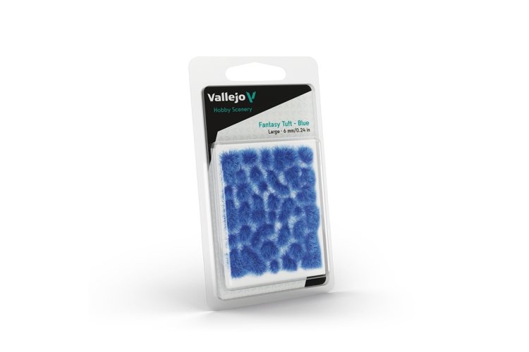 Vallejo SC434 Hobby Scenery - Fantasy Grass Tufts 6mm - Blue - 35 Pieces - Diorama - Valsc434 xs 1a - VALSC434-XS