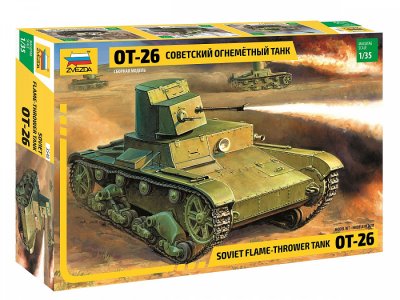 1:35 Zvezda 3540 OT-26 Vlammenwerpertank - Sovjet Tank - Zvz3540 1 - ZVZ3540
