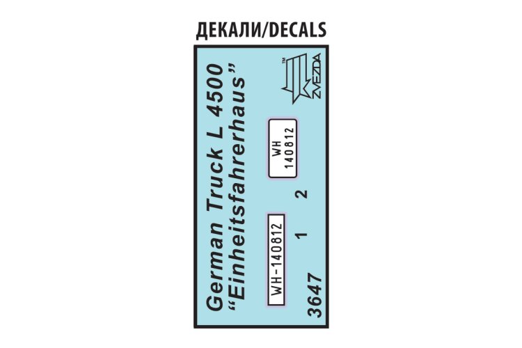 1:35 Zvezda 3647 Duitse Einheitsfahrerhaus - Mercedes Benz L-4500 - Militaire Vrachtwagen - Zvz3647 2 - ZVZ3647