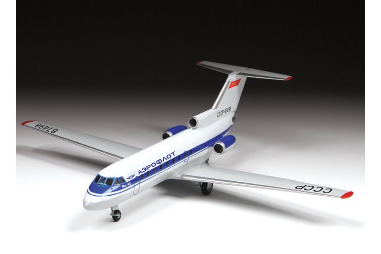 Zvezda 1:144 YAK-40 Turbojet Passenger Aircraft Model Kit - 7030