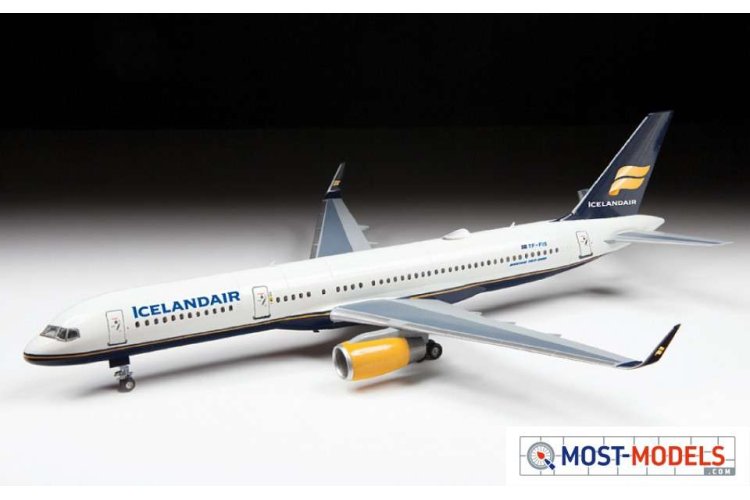 Kit Maquette Boeing 757-200 1:144 Zvezda - Modèle Plastique à Assembler Détail Icelandair Avec Moteurs RR Et P&W