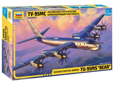 1:144 Zvezda 7038 Russian Strategic Bomber Tu-95MS - Bear - Zvz7038 1 - ZVZ7038