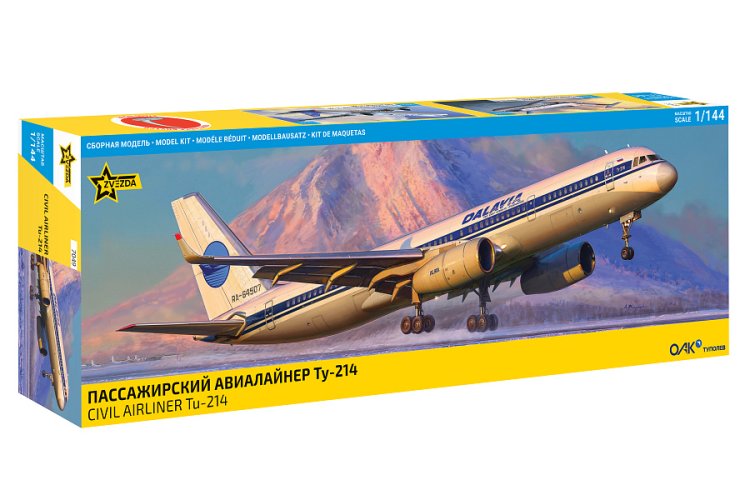 1:144 Zvezda 7049 Tupolev Tu-214 &ndash; Russian Passenger Aircraft - Zvz7049 1 - ZVZ7049