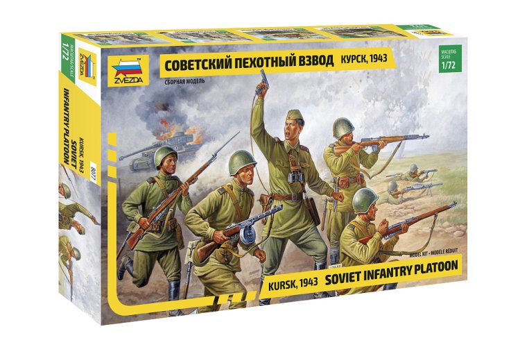 1:72 Zvezda 8077 Soviet Infantry Platoon Kursk - 1943 - Zvz8077 sovetskiy pekhotnyy vzvod kursk 1943 1 - ZVZ8077