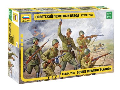 1:72 Zvezda 8077 Soviet Infantry Platoon Kursk - 1943 - Zvz8077 sovetskiy pekhotnyy vzvod kursk 1943 - ZVZ8077