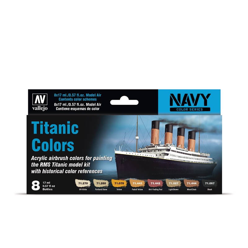 Vallejo 71646 Titanic Ship Colors - Acryl Set