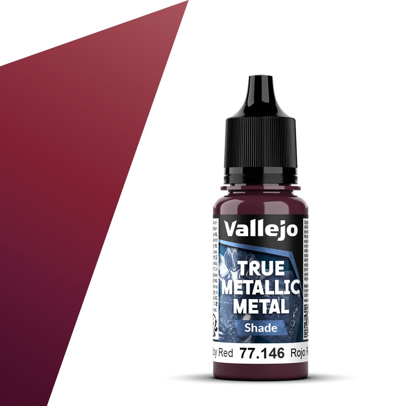Vallejo 77146 True Metallic Metal Shade Robijn Rood Acryl 18ml