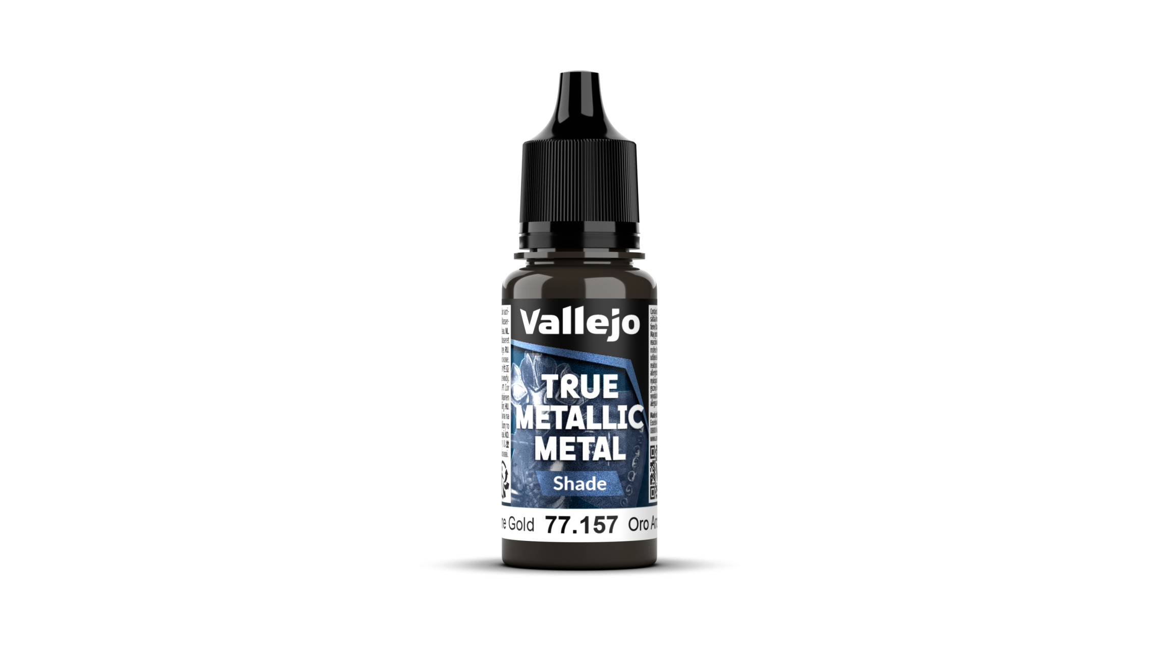 Vallejo 77157 True Metallic Metal Shade Arcane Gold Acrylic 18ml