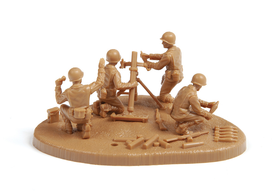 1:72 Zvezda 6287 US 81mm mortar M1 with Crew - WWII