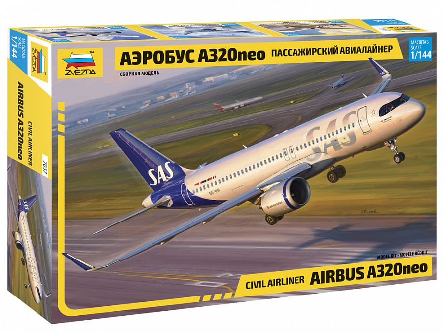 1:144 Zvezda 7037 Civil Airliner Airbus A320neo